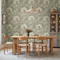 Flower Tree, Light Green Mural Wallpaper - room preview 02