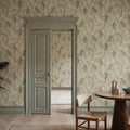 Swirling Fern, Light Green Mural Wallpaper - room preview 02