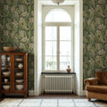 Swirling Fern, Green Mural Wallpaper - room preview 02