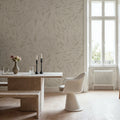 Willow, Beige Mural Wallpaper - room preview 02