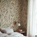 Willow, Peach Mural Wallpaper - room preview 02