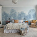Misty Grove, Blue Mural Wallpaper - room preview 02