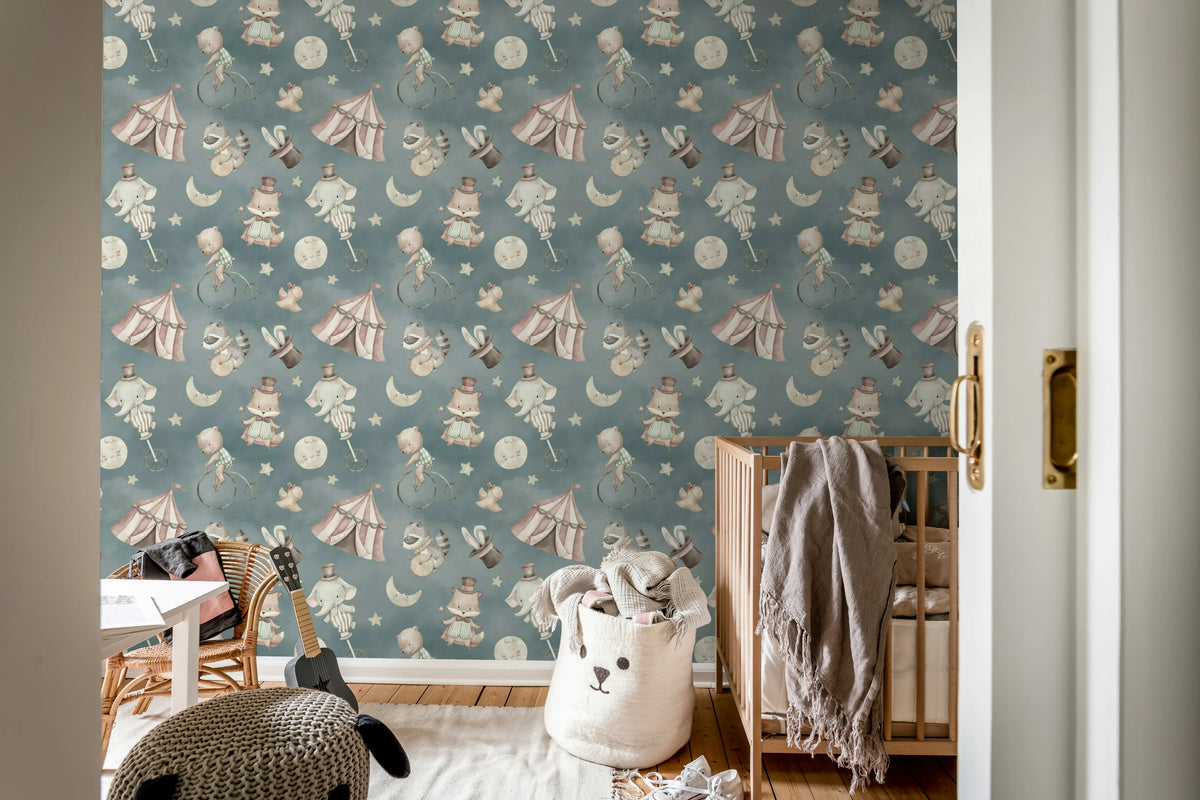 Circus Dream, Vintage Mural Wallpaper - room preview 02