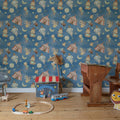 Circus Dream, Blue Mural Wallpaper - room preview 02