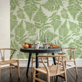 Fern Print, Green Mural Wallpaper - room preview 02