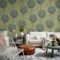 Cynara Grace, Soft Green Mural Wallpaper - room preview 02