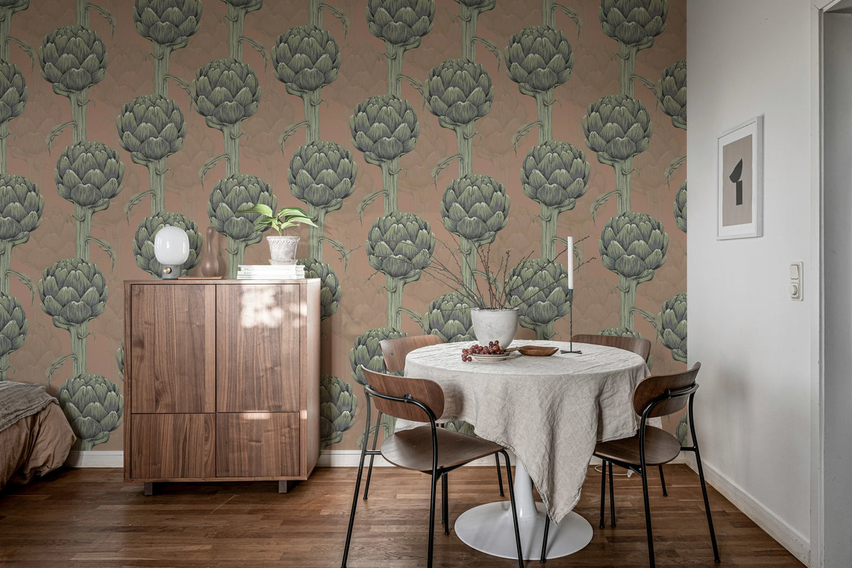 Cynara Grace, Soft Pink Mural Wallpaper - room preview 02