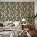 Garland Flora, Brown Mural Wallpaper - room preview 02