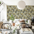 Jasmine Veil, Brown Mural Wallpaper - room preview 02