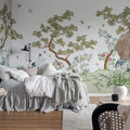Pine Grove, White Mural Wallpaper - room preview 02