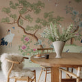Pine Grove, Peach Mural Wallpaper - room preview 02