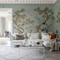 Pine Grove, Blue Mural Wallpaper - room preview 02