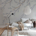 Spring Breeze, Light Blue Mural Wallpaper - room preview 02