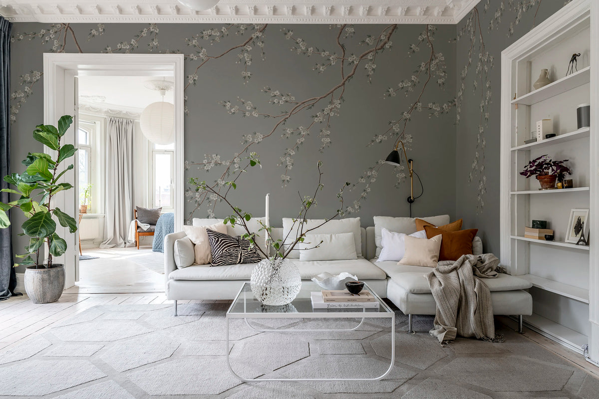 Spring Breeze, Green Mural Wallpaper - room preview 02