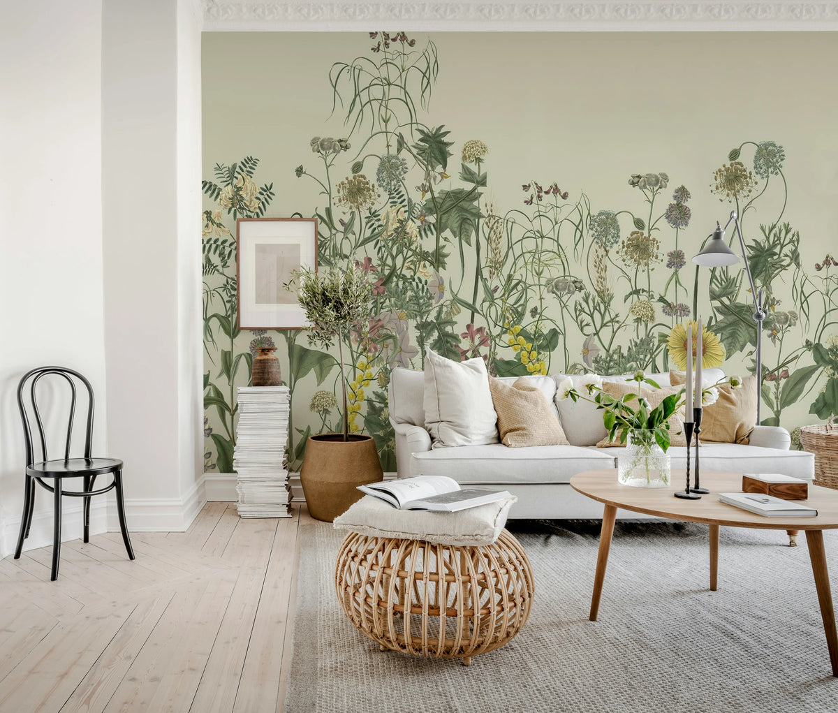 Springmeadow, Beige Mural Wallpaper - room preview 02