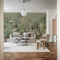 Summerland, Green Mural Wallpaper - room preview 02