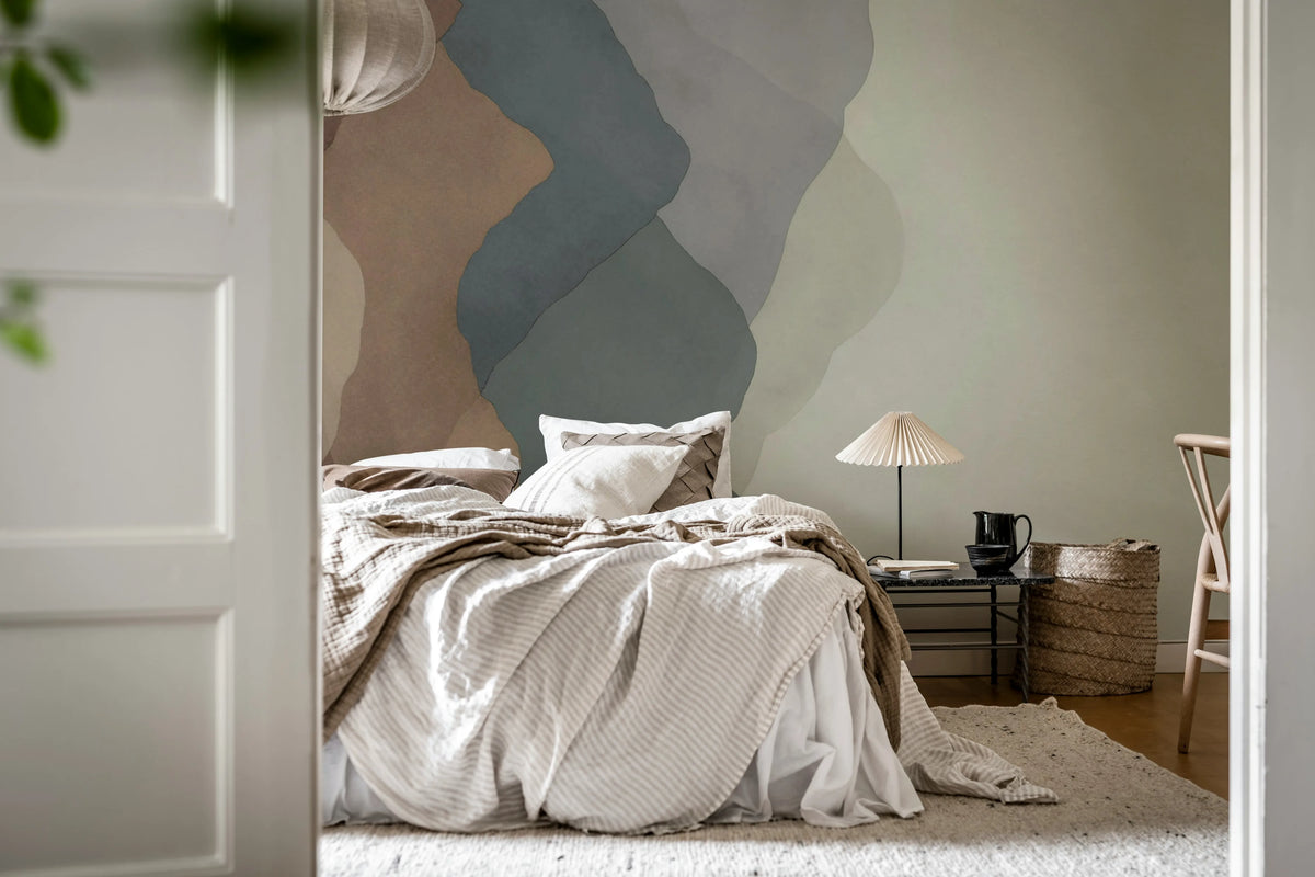 Watercolor Vertical, Blue Mural Wallpaper - room preview 02