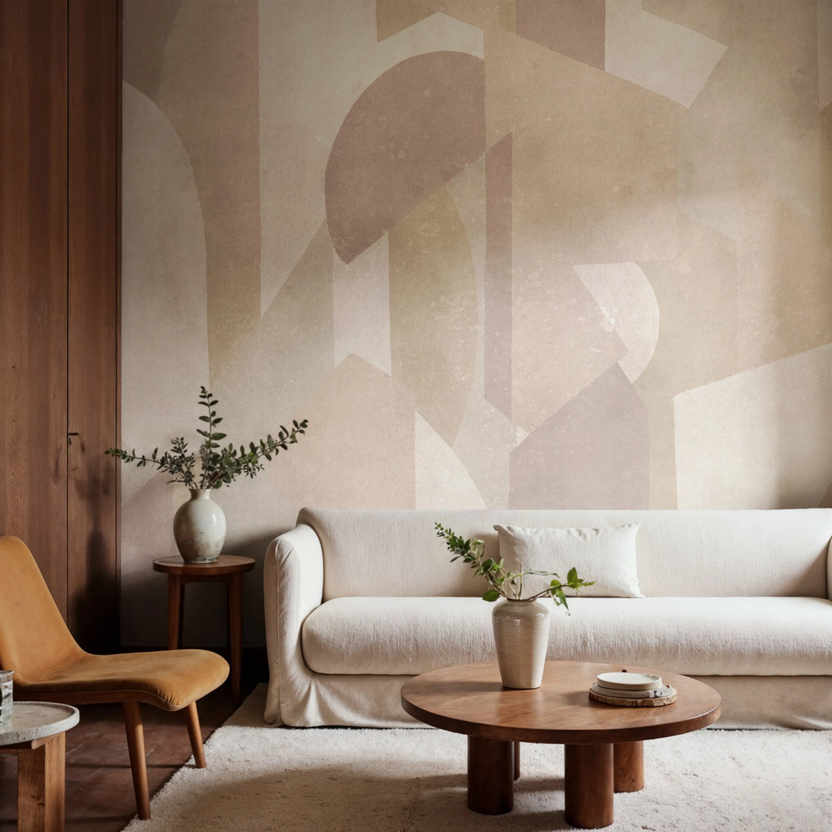 Modern Forms, Pink Mural Wallpaper - room preview 02