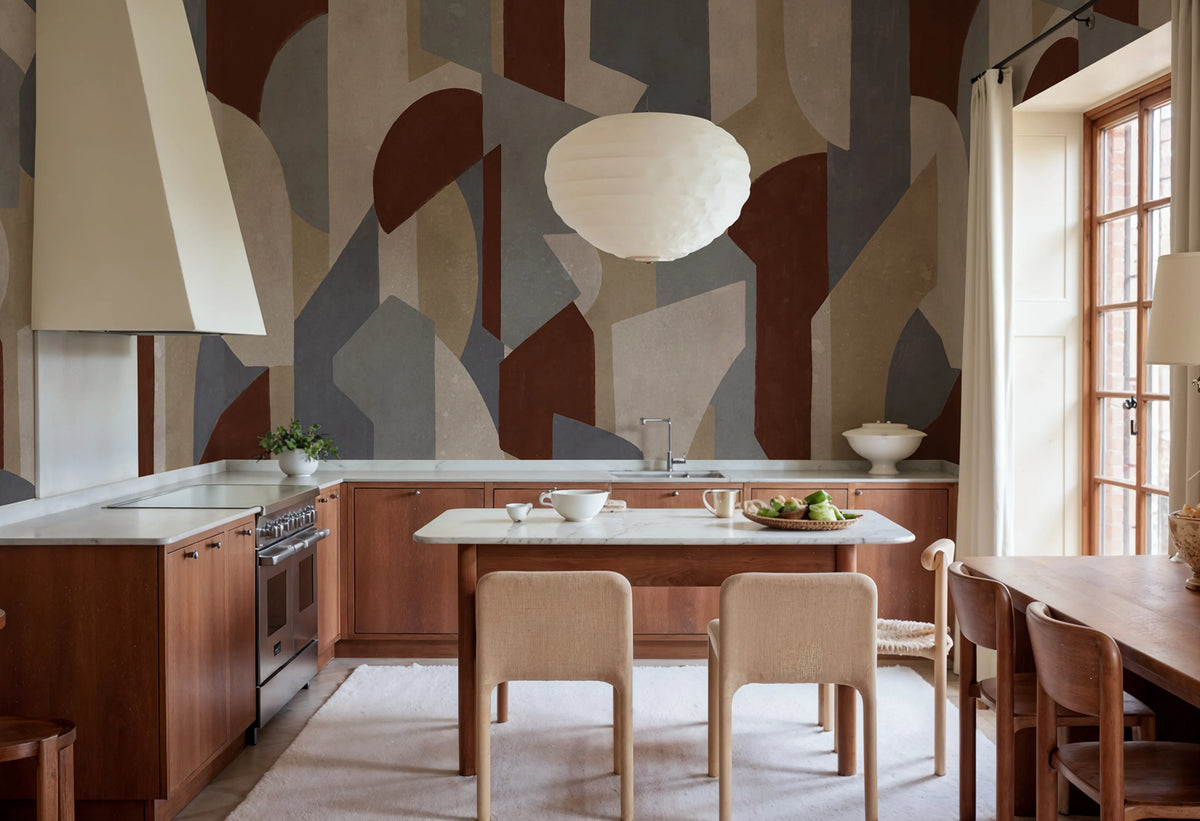 Modern Forms, Blue Mural Wallpaper - room preview 02