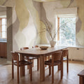 Flowing Forms, Pastel Mural Wallpaper - room preview 02