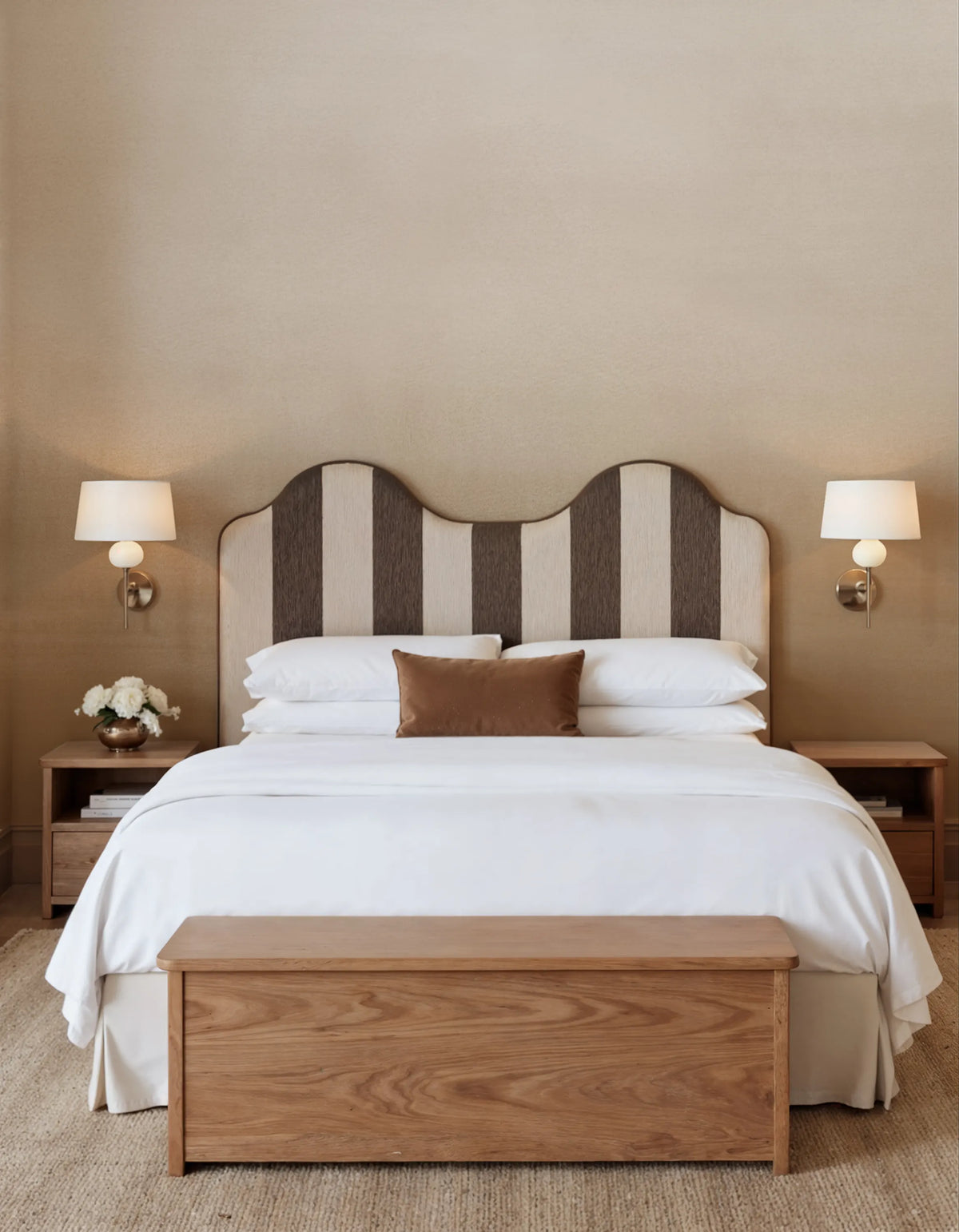 Gradient, Beige Mural Wallpaper - room preview 02