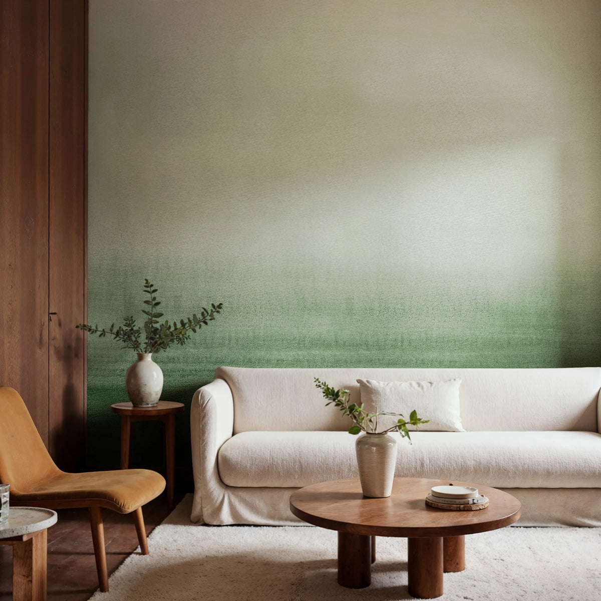 Gradient, Green Mural Wallpaper - room preview 02