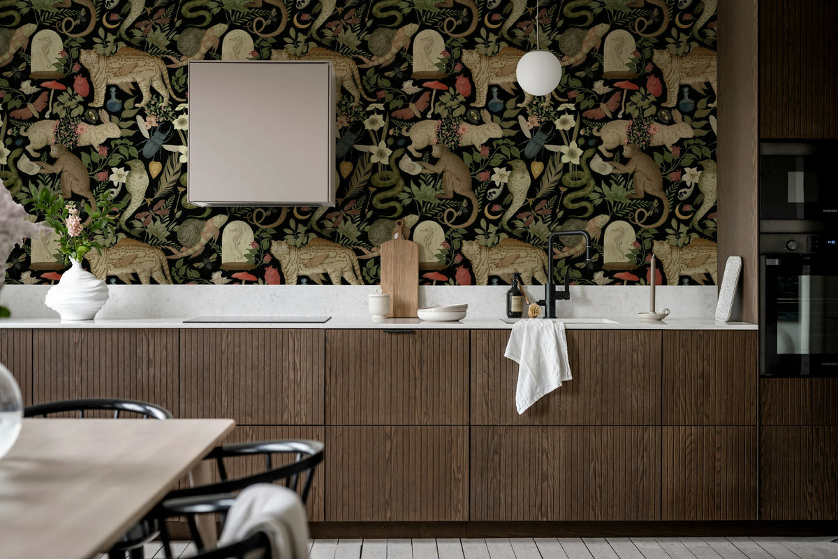 Animal Specials, Black Mural Wallpaper - room preview 02