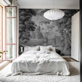 Antique Tapestry, Black & White Mural Wallpaper - room preview 02