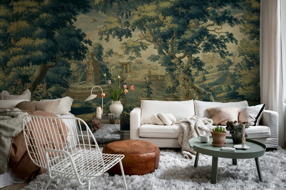 Antique Tapestry, Fall Mural Wallpaper - room preview 02
