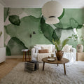 Shadow Petals, Green Mural Wallpaper - room preview 02