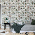 Jungle Frames, Vintage Mural Wallpaper - room preview 02