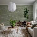 Soft Dunes, Green Mural Wallpaper - room preview 02