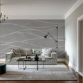 Soft Dunes, Gray Mural Wallpaper - room preview 02