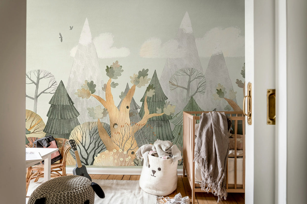 Woodland Tales, Day Mural Wallpaper - room preview 02