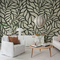 Midnight Vines, Black Mural Wallpaper - room preview 02