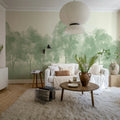 Misty Grove, Green Mural Wallpaper - room preview 02