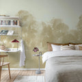 Misty Grove, Beige Mural Wallpaper - room preview 02