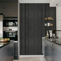 Rib Wood, Gray Mural Wallpaper - room preview 02