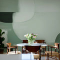 Abstract Shapes, Green Mural Wallpaper - room preview 02