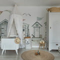 Tiny Beach Houses, Soft Mural Wallpaper - room preview 02