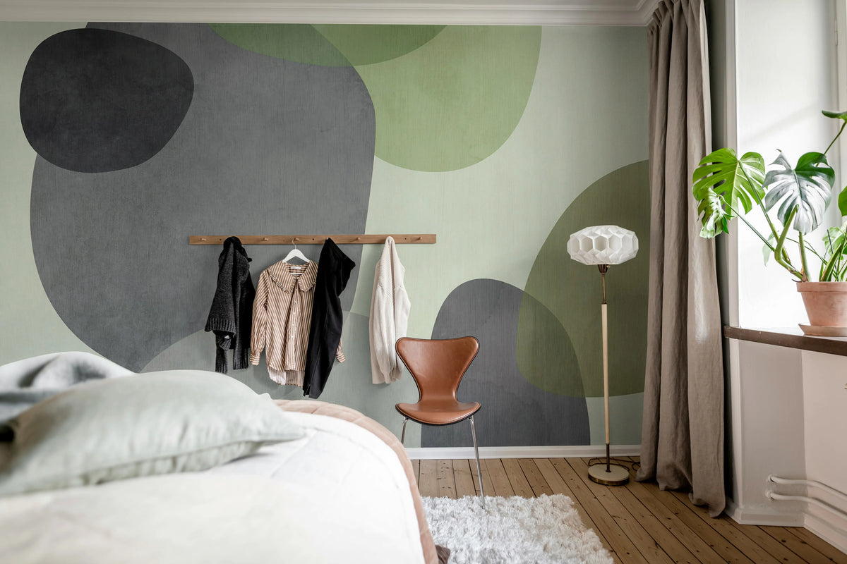 Art Petals, Green Mural Wallpaper - room preview 02