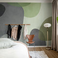 Art Petals, Green Mural Wallpaper - room preview 02