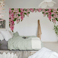 Bloom Garland, Pink Mural Wallpaper - room preview 02