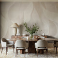 Velvet Flames, Beige Mural Wallpaper - room preview 02