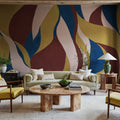 Velvet Flames, Red Mural Wallpaper - room preview 02