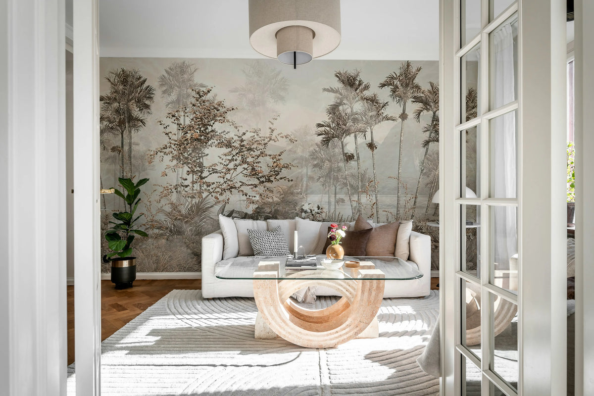 Antique Garden, Bronze Mural Wallpaper - room preview 02