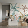 Serene Tropics, Blush Mural Wallpaper - room preview 02