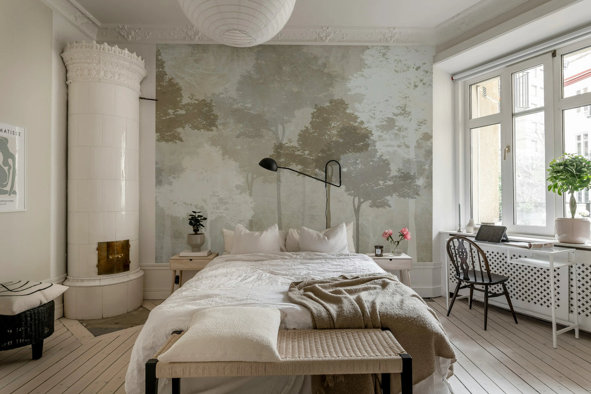 Silent Woods, Sunset Mural Wallpaper - room preview 02