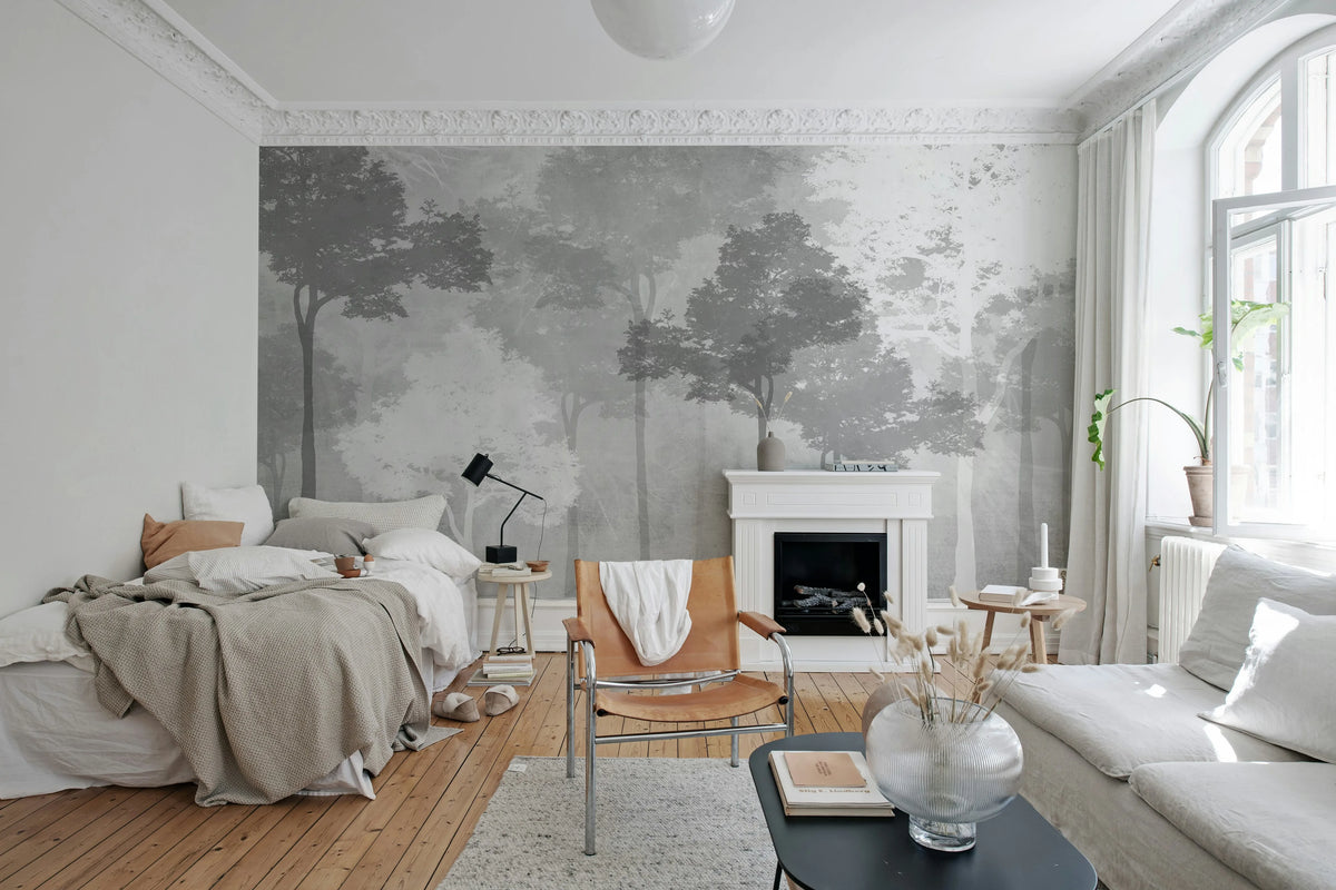 Silent Woods, Nightfall Mural Wallpaper - room preview 02