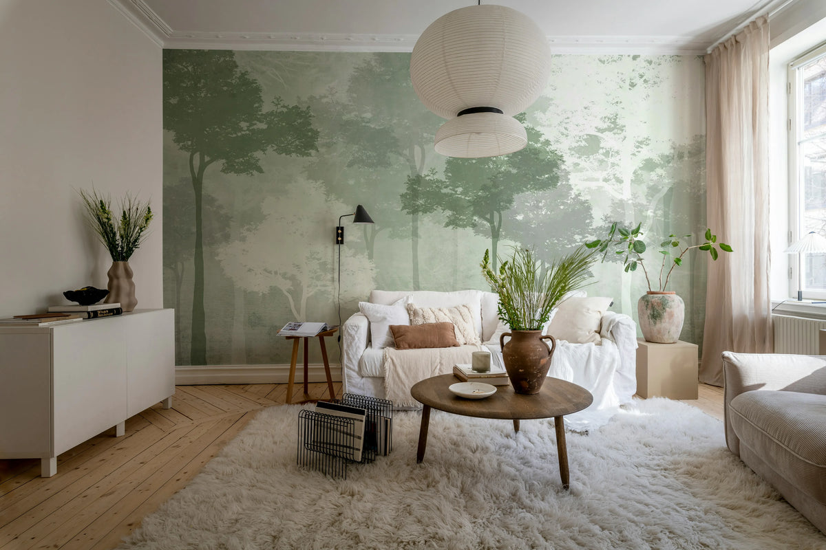 Silent Woods, Summer Mural Wallpaper - room preview 02